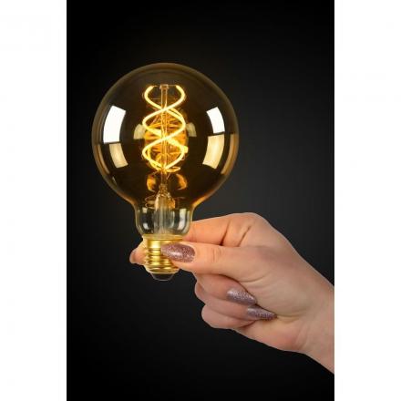 Ampoule LED Cristal Moderne - Fumé 4W E27 G125 - Dimmable par